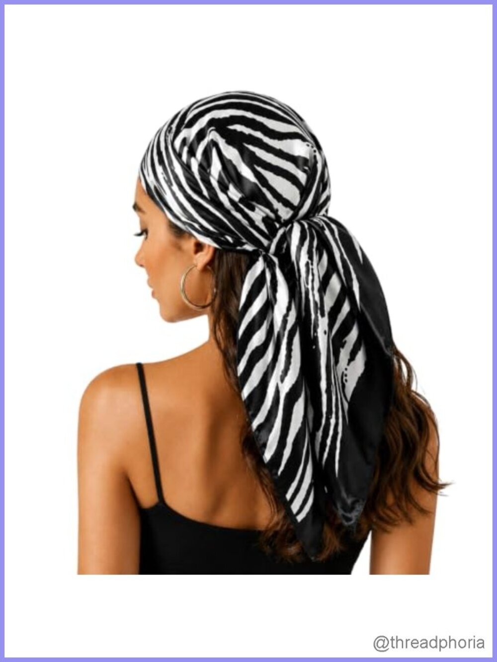 Polyester Satin Square Scarf 35 inch Head Wrap Bandana Neck Scarf Hair Accessory